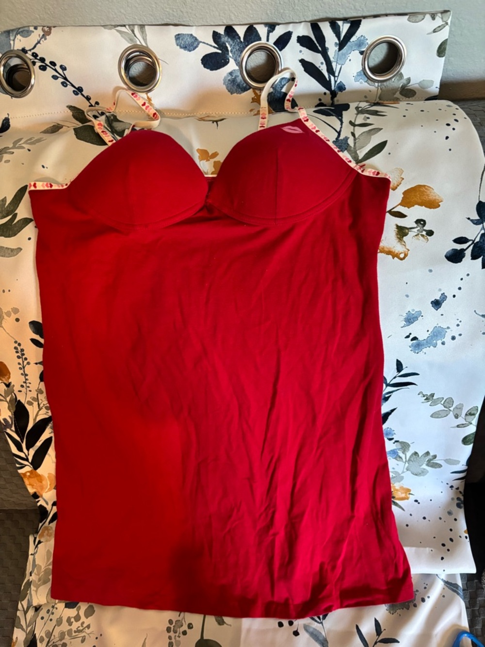 No Boundaries Red Built-In Cup Bandeau Cami